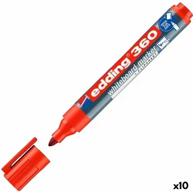 Produktbild von Edding 360 Nachfüllbarer Whiteboard-Marker Rot (10 Stück)