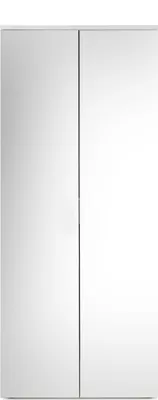 Produktbild von Schuhschrank LINCOLN Garderobenschrank Flurschrank Dielenschrank weiß Spiegel 80 cm