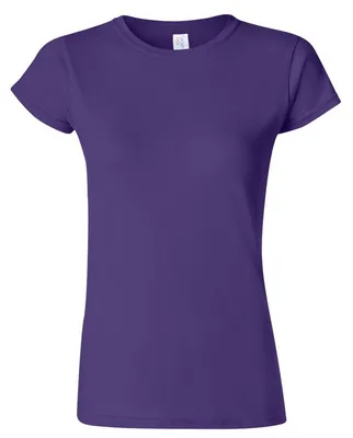Productafbeelding van Gildan dames T-shirt met korte mouwen, model Soft Style, artikelnummer FK395, maat S, kleur lila