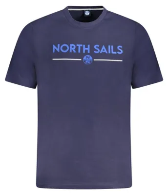 Produktbild von Blaues Herren Kurzarm T-Shirt mit Rundhals und Logo-Print
