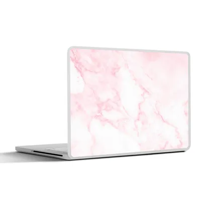 Produktbild von MuchoWow® Laptop Aufkleber Sticker Cover Marmor - Weiß - Rosa - Chic - Marmoroptik 32.5x23.5 cm - Sticker für Laptop - Selbstklebend