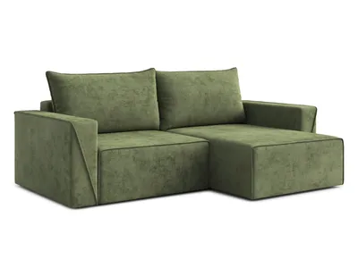 Produktbild von AX LIVING Mirani Ecksofa Grün kleine Couch L Form Schlaffunktion 245cm