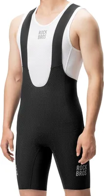 Produktbild von ROCKBROS Bib Shorts Fahrradhose mit Sitzpolster Herren, Atmungsaktive Trägerhose mit Reflektoren, Elastischem Schnelltrocknend Radlerhose M