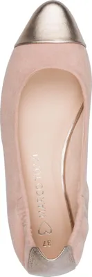 Produktbild von MARCO TOZZI Damen Ballerina spitz mit Cap Toe gepolsterte Innensohle 2-22108-44, Größe:39 EU, Farbe:Rosa