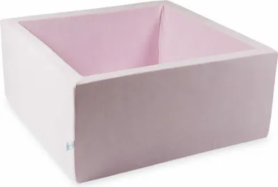 Produktbild von Bällebad 90x90x40 Velvet Soft Hellrosa – Ohne Bälle / Ohne Bälle