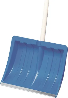 Produktbild von Kunstoff-Schneeschieber 40 cm blau, D-Griff, verzinkte Kante