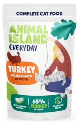 Zdjęcie produktu dla ANIMAL ISLAND Everyday Wołowina, kurczak, indyk i biała ryba w bulionie - mokra karma dla kotów - 40 x 85g