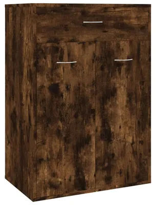 Obrázok produktu pre vidaXL Skriňa na topánky Smoked Oak 60x35x84 cm Materiál dreva