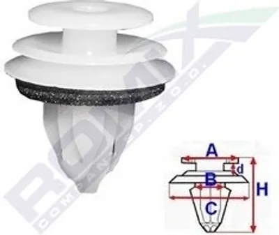 Produktbild von ROMIX Clip Zier- / Schutzleiste C60553 für TOYOTA Yaris Schrägheck (_P9_) 8mm