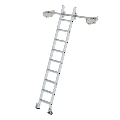 Produktbild von MUNK Aluminium-Regalleiter für Doppelregal 9 Stufen