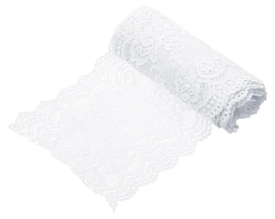 Elastische Blumenkante 15 cm x 9,5 m, beige, Polyester