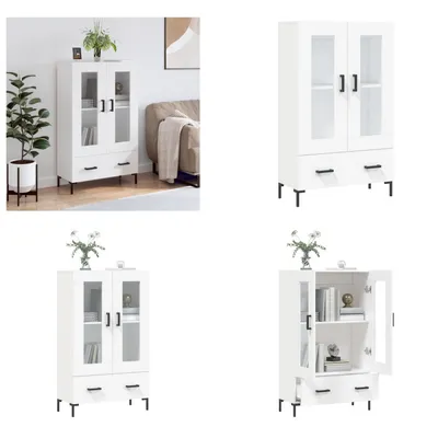 Produktbild von vidaXL Highboard Weiß 69,5x31x115 cm Holzwerkstoff - Highboard - Highboards - Sideboard - Schrank