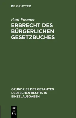 Produktbild von Erbrecht des Bürgerlichen Gesetzbuches