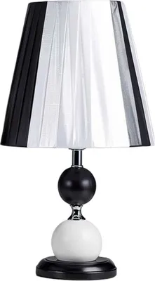 Image de Avizar, lampe de table LED E27 avec variateur et abat-jour en tissu, noir / blanc