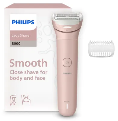 Produktbild von Philips SHAVER Series 8000 Lady BRL129/00 Kabelloser Rasierer, nass und trocken, Folienschaber, 1 Kopf/Köpfe, Pink, Anti-Rutsch-Griff, Akku, Integrierte Batterie