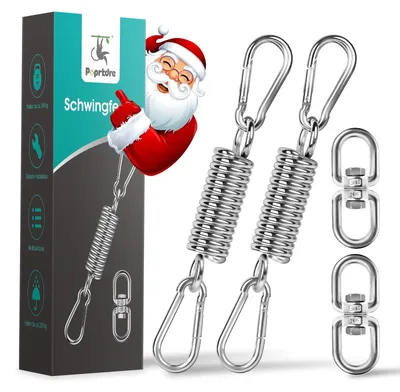 Produktbild von Solidchoice – Tragfähige Schaukelfeder mit Karabinerhaken für Hängestühle