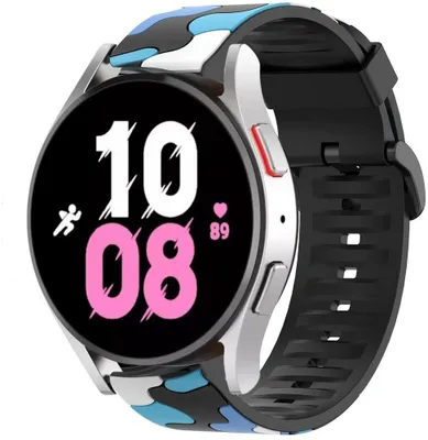 Produktbild von Strap-it Samsung Galaxy Watch 5 - 44mm Camouflage-Armband (Blau)