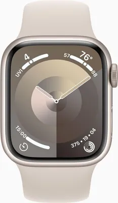 Produktbild von Apple Watch 9 Cell 41mm Alu Polarstern Sportarmband S/M