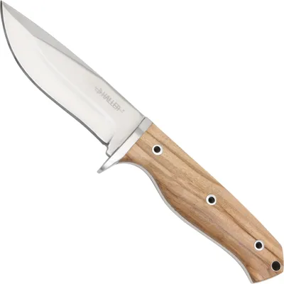 Produktbild von Haller Outdoormesser Olivenholzgriff Lederscheide