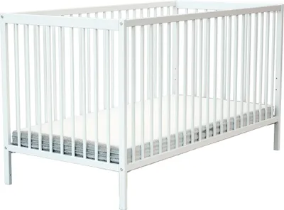 Imagen del producto de AT4 - Cuna bebé ONE madera - Blanca - 70 x 140 - 144 x 71,5 x 80 cm