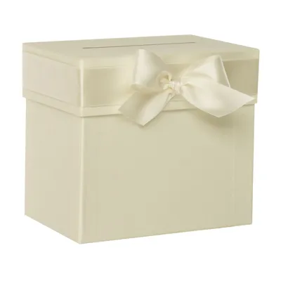 Produktbild von Sammelbox mit Schleife ivory 205x185x130mm