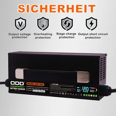 Immagine prodotto di Caricabatterie LiFePO4 - Caricabatterie per batterie al litio - Caricabatterie 48V - Caricabatterie elettrico
