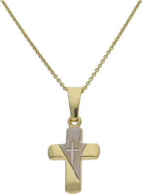 Produktbild von JuwelmaLux Anhänger 585 Gold- und Weißgold Kreuz JL14-02-0035