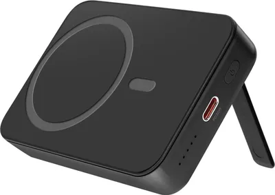 Produktbild von Bwoo, MagSafe Powerbank 10000mAh USB-C 20W Klappständer, Schwarz