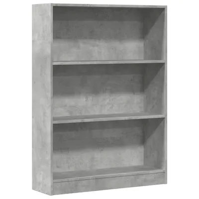Obrázek produktu pro vidaXL Knihovna betonová šedá 80x24x109 cm materiál na bázi dřeva