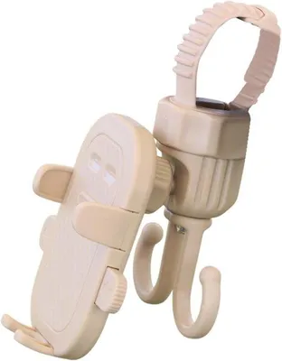 Produktbild von Verstelbare Smartphonebevestiging für Fahrräder und Kinderwagen - Khaki - Universell einsetzbar