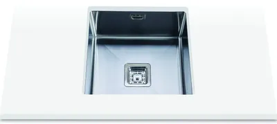 Einbauspülbecken Quadrato 40x40, Edelstahl, Unterbau