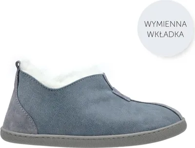 Image de Vanuba Kalahari Chaussons en peau d'agneau Femme Chaussures - Chaussons de bain Femme - Pantoufles en cuir et laine Femme - Chaussures confortables Chaussons en peau d'agneau Femme - 36 EU Cuir Résine Gris Blanc