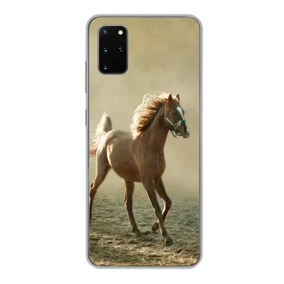 Produktbild von MuchoWow® Handyhülle Schutzhülle Hülle für Samsung Galaxy S20 Plus Pferd - Sand - Nebel Silikon Softcase Handy Hülle - Hartschale