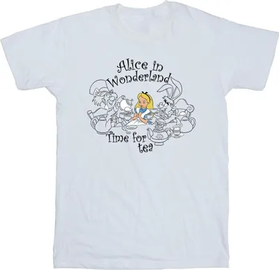 Produktbild von Disney - "Alice In Wonderland Time For Tea" T-Shirt für Herren BI10497 (4XL) (Weiß)