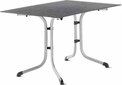 Produktbild von 5160-20 Klapptisch Polytec (HPL) 120x80 cm Stahlgestell graphit / Tischplatte Polytec (HPL) Schiefer anthrazit