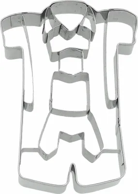 Image de Birkmann Emporte-pièce Lederhose, avec gaufrage intérieur, emporte-pièce, moule à biscuit, biscuit, acier inoxydable, 9.5 cm, 199118