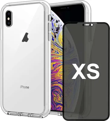 Obrázok produktu pre Priehľadné puzdro pre iPhone s ochranou obrazovky - IPhone XS / Privacy