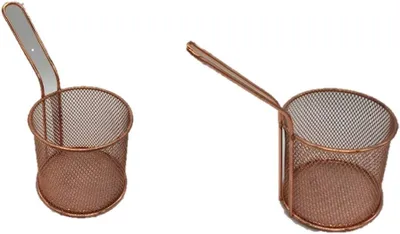 Produktbild von Runder Frittierkorb 2er Set Kupfer