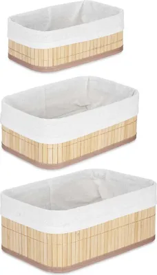 Obrázek produktu pro Úložné krabice na kosmetiku do koupelny, 3 různé rozměry