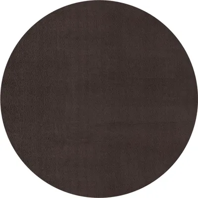 Produktbild von Teppich - Ø 120 cm - Dunkelbraun - Unifarben