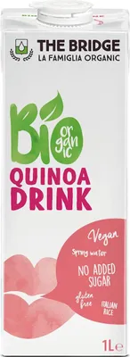 NAPÓJ QUINOA Z RYŻEM BEZ DODATKU CUKRÓW BEZGLUTENOWY BIO 1 L - THE BRIDGE
