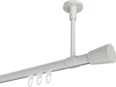 Produktbild von Interdeco Innenlaufstange / Gardinenstange mit Innenlauf Weiß, Typ Sonette Sitra (Konus) Deckenmontage, 20 mm Ø 1-läufig, 520 cm