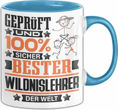 Produktbild von Wildnislehrer Geschenk Lustiger Spruch für Wildnislehrer Geschenkidee Bester Wildnislehrer Der Welt (Blau)