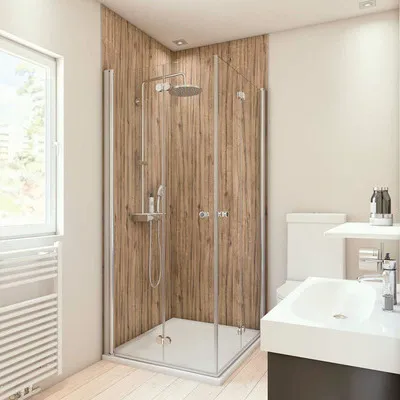 Produktbild von BREUER Duschrückwand Holzoptik Eiche 100 x 210 cm 9482532000202