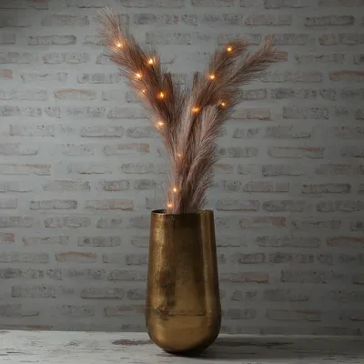 Produktbild von Deko Vase - Blumenvase - Aluminium - H: 37,5cm - gold