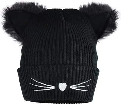 Produktbild von Damen Mütze Katzenohren Mütze Katze Bommelmütze Wintermütze mit Katzenohren Strickmütze Warm Elastisches Beanie Mütze Herbstmütze Winterhüte für Frauen Mädchen Damen Winter