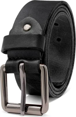 Produktbild von ROYALZ "Richmond" Ledergürtel Herren aus robusten 4mm Büffel-Leder, Vintage Jeans-Herren-Gürtel mit Dornenschließe Voll-Leder 38 mm