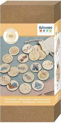 Image de Jeu de mémoire en bois - 24 pièces - 5 cm