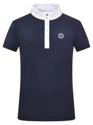 Productafbeelding van Imperial Riding kinder turnierbroek IRH Basic Glam, korte mouwen, paardrijshirt met opstaande kraag