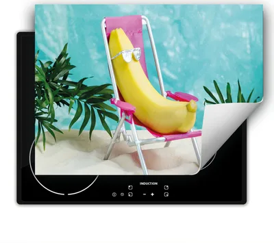 Produktbild von DarHaus Herdabdeckplatte 80x52 cm Anti Rutsch Matte Aufrollbar, Strand